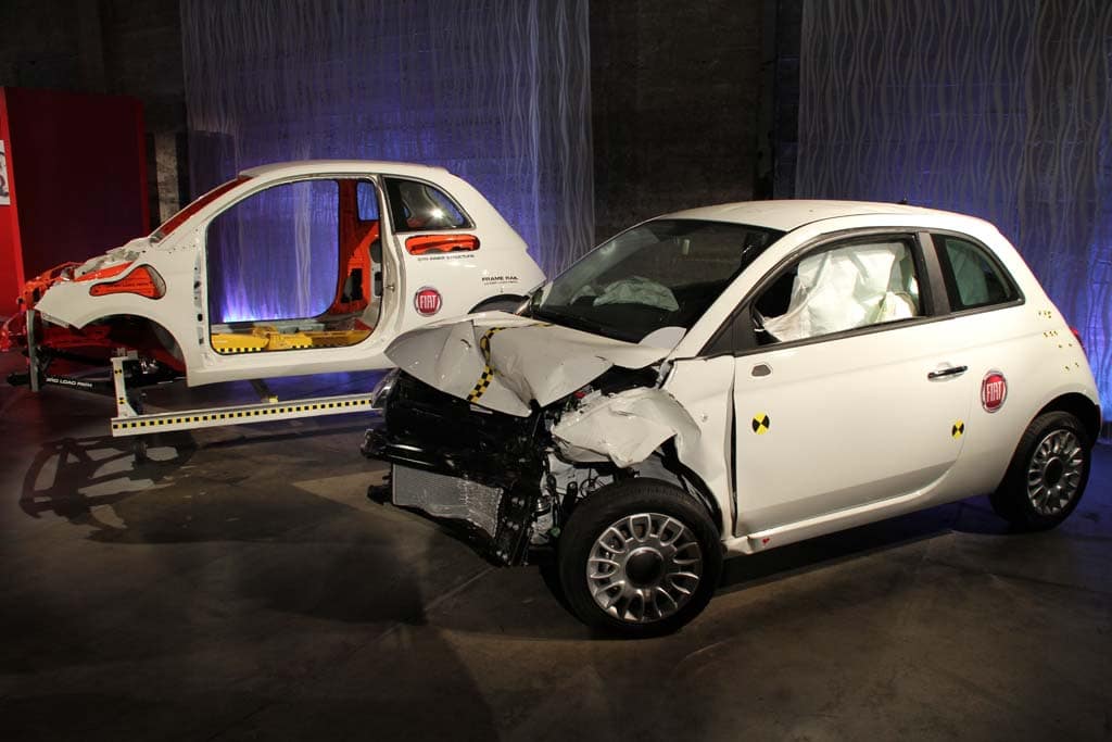 Fiat 500 Crash Test And Frame Cutaway The Detroit Bureau