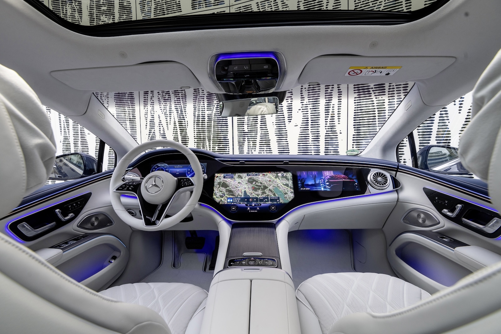 2022 Mercedes EQS 580 Interior White 